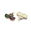 Carnival/Mardi Gras Theme Alloy Enamel & Glitter Powder Pendants ENAM-T020-53A-RS-2