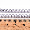 Baking Paint Pearlized Glass Pearl Bead Strands HY-N002-4mm-A04-5