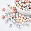 108Pcs 6 Colors Opaque Acrylic Spray Painted Highlight Beads ACRP-AR0001-06-4