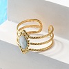 304 Stainless Steel Enamel Cuff Rings RJEW-M171-32G-2