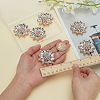 6Pcs Alloy & Glass Cabochons FIND-FG0004-60B-3