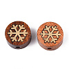 Natural Sandalwood Mala and Brass Finding Beads WOOD-T032-33C-1