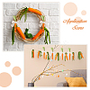 4Pcs Wooden Beaded Carrots for Easter Table Tiered Tray Decoration AJEW-FH0005-65B-6