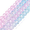 Transparent Painted Glass Beads Strands DGLA-A034-T8mm-A22-2