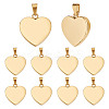 10Pcs Valentines Gift Idea for Him 304 Stainless Steel Mirror Polished Finish Stamping Blank Tag Pendants STAS-DR0001-10G-1