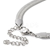 Non-Tarnish 304 Stainless Steel Herringbone Chain Bracelet for Men Women BJEW-Q998-01P-3