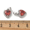 Brass Micro Pave Cubic Zirconia Pendents KK-R210-20P-3