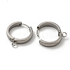 Tarnish Resistant 201 Stainless Steel Huggie Hoop Earrings Findings STAS-A167-01V-P-2