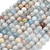 Natural Aquamarine Beads Strands X-G-F591-29B-8mm-2