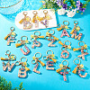 Alloy Resin Polygon Keychains KEYC-TADJ0002-03G-Q-3