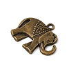 Elephant Tibetan Style Alloy Pendants TIBEP-R344-52AB-FF-2