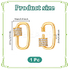 1Pc S925 Sterling Silver Screw Carabiner Lock Charms STER-NB0001-23G-2