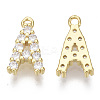 Brass Micro Pave Cubic Zirconia Charms KK-T060-05-G-NF-3