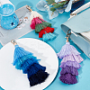 3Pcs 3 Styles Polyester Tassel Big Pendant Decorations HJEW-GO0001-16-4