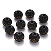 Painted Natural Wood Beads X-WOOD-N006-03A-10-1