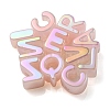Opaque Rainbow Iridescent Acrylic Beads OACR-P010-22H-1