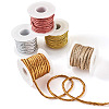 25 Yards 5 Colors Round Polyester Gold Metallic Cord OCOR-TA0002-58-2