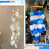 48Pcs 3 Colors Natural Capiz Shell Connector Charms BSHE-SC0001-27-6