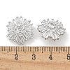 Rack Plating Brass Micro Pave Clear Cubic Zirconia Buttons KK-K293-14P-3