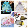 100Pcs 10 Colors Star & Moon Printed Organza Gift Bags OP-YS0001-02A-8