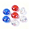 Independence Day Transparent Acrylic European Beads OACR-E033-25M1-1