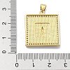 Brass Micro Pave Clear Cubic Zirconia Pendants KK-A221-26G-02-3