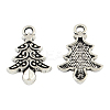 Tibetan Style Christmas Tree Alloy Pendants TIBEP-Q050-09AS-RS-1
