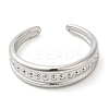 304 Stainless Steel Spot Open Cuff Ring for Women RJEW-I098-33P-2