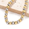 304 Stainless Steel Round Beads Bracelets BJEW-Q038-06GP-2
