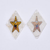 Printed Capiz Shell Pendants LS-SHEL-T016-08K-2
