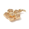 Brass Micro Pave Cubic Zirconia Charms KK-C133-03F-G-2