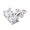 Brass Micro Pave Cubic Zirconia Charms KK-A240-20P-2
