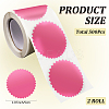 2 Rolls Paper Self-Adhesive Serrated Edge Awards Blank Stickers DIY-CP0012-59-2