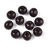 Spray Painted Round Natural Schima Wood Beads WOOD-A018-8mm-12-1
