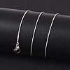 Non-Tarnish Classic Plain 304 Stainless Steel Mens Womens Snake Chain Necklaces X-STAS-M174-018P-B-4
