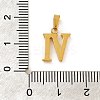 Ion Plating(IP) 304 Stainless Steel Micro Pave Cubic Zirconia Pendants STAS-H228-02G-06-3