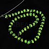 Glow in the Dark Luminous Style Handmade Silver Foil Glass Round Beads FOIL-I006-8mm-03-3