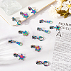 Gorgecraft 12Pcs 4 Style Star Heart Flower #5 Alloy Zipper Sliders FIND-GF0006-30-4