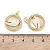Brass Micro Pave Clear Cubic Zirconia Pendants KK-L213-024G-02-3