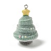 Christmas Flocky Opaque Resin Pendants FIND-A058-01B-1