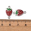 304 Stainless Steel Enamel Strawberry Connector Charms STAS-A121-02P-01-3