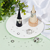 DIY Flat Round Charms Cuff Ring Making Kit DIY-DR0001-22P-4