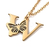 PVD Vacuum Plating 201 Stainless Steel Necklaces NJEW-R267-01W-G-3