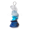 10Pcs 10 Styles Gradient Color Mixed Gemstone Chip Beaded Pendants PALLOY-JF02790-2