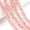 Electroplate Glass Beads Strands EGLA-A034-T4mm-A34-4