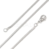 1.5mm Rack Plating Brass Snake Chain Necklaces for Women Men MAK-L044-13P-4