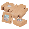 Square Foldable Creative Kraft Paper Box CON-WH0089-20A-1