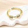 Brass Micro Pave Cubic Zirconia Cuff Rings for Women RJEW-H247-08G-2