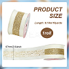 10 Yards Hot Stamping Polyester Satin Ribbons SRIB-WH0011-169C-2