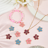 9Pcs 3 Colors 304 Stainless Steel Enamel Pendants STAS-BBC0009-29-4